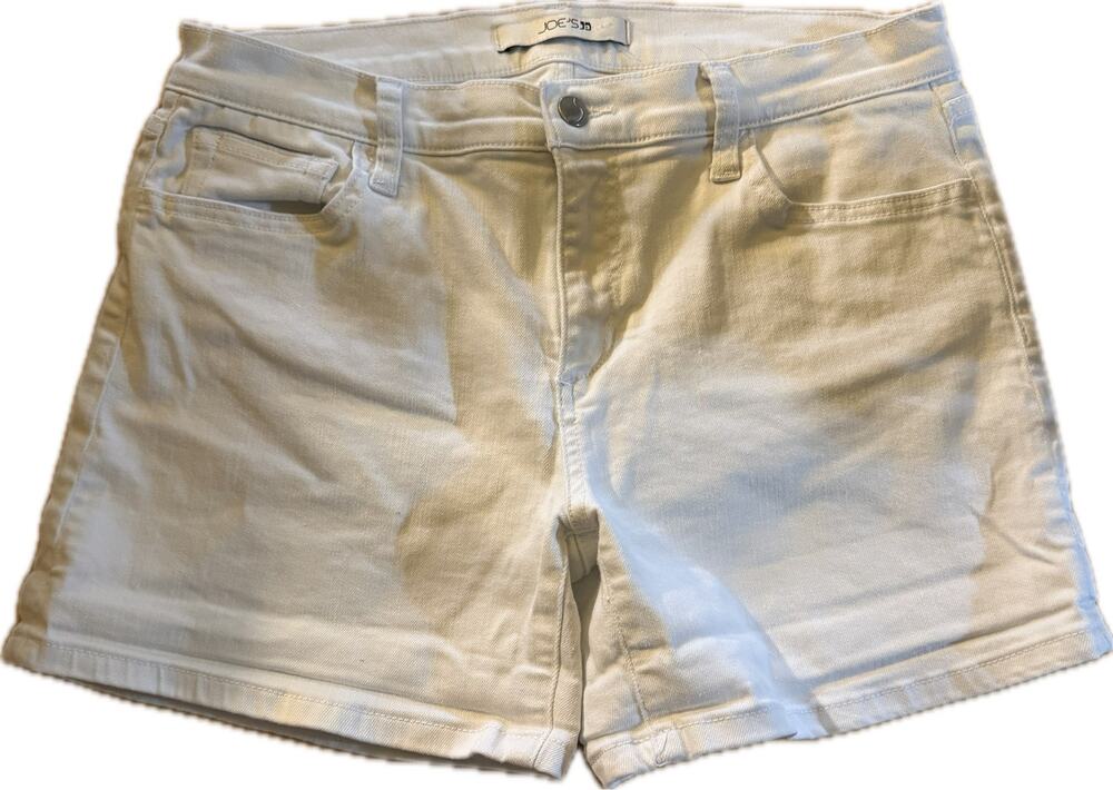 Joe’s Jeans Denim Shorts Womens Size 29 White Mid-Rise Stretch Cut-Off 5"